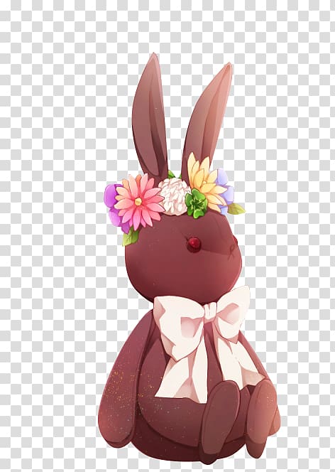 Easter Bunny Rabbit Chocolate bunny, Cute chocolate bunny transparent background PNG clipart