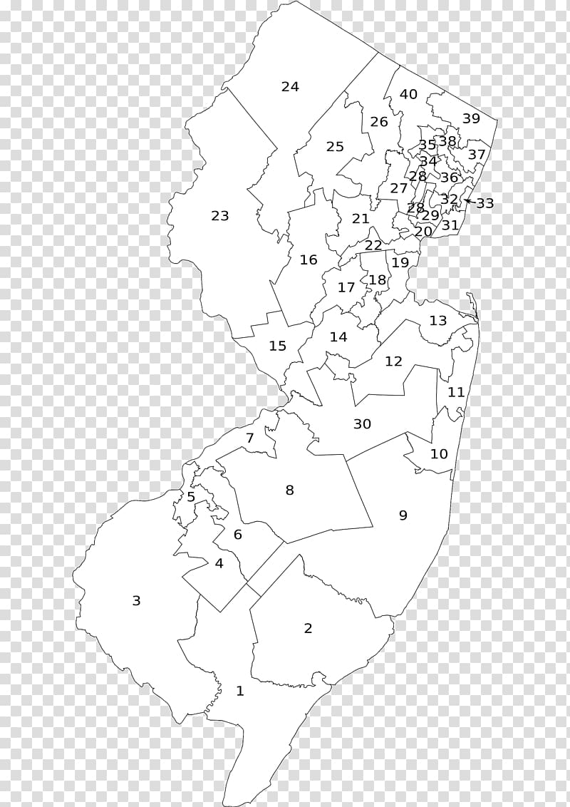 New Jersey Blank map Topographic map Mapa polityczna, map transparent background PNG clipart