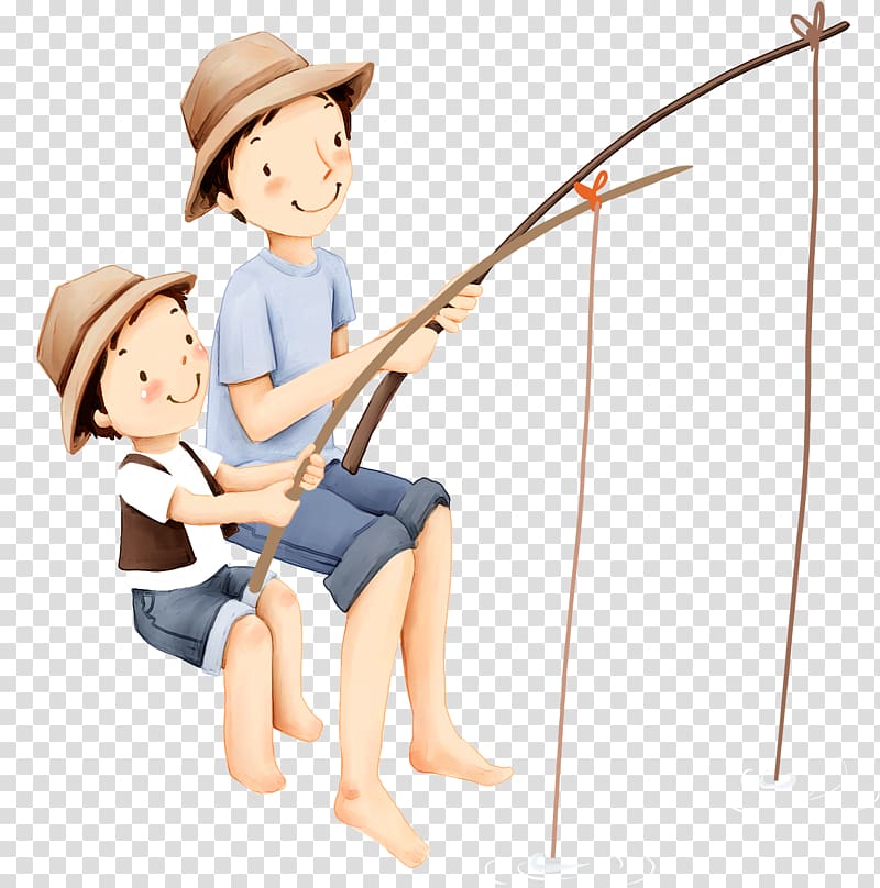 Fathers Day Son Fishing Daughter, Fathers Day transparent background PNG clipart