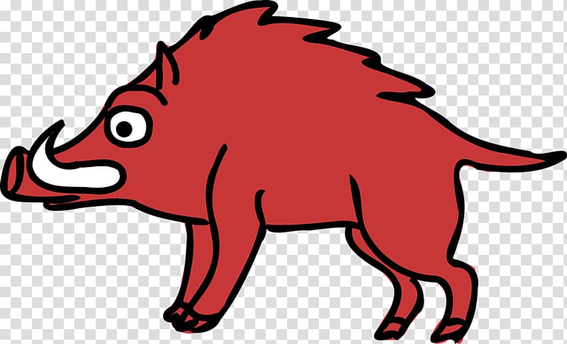 , Cartoon wild boar transparent background PNG clipart
