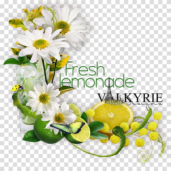 Floral design Cut flowers Font, fresh lemonade transparent background PNG clipart