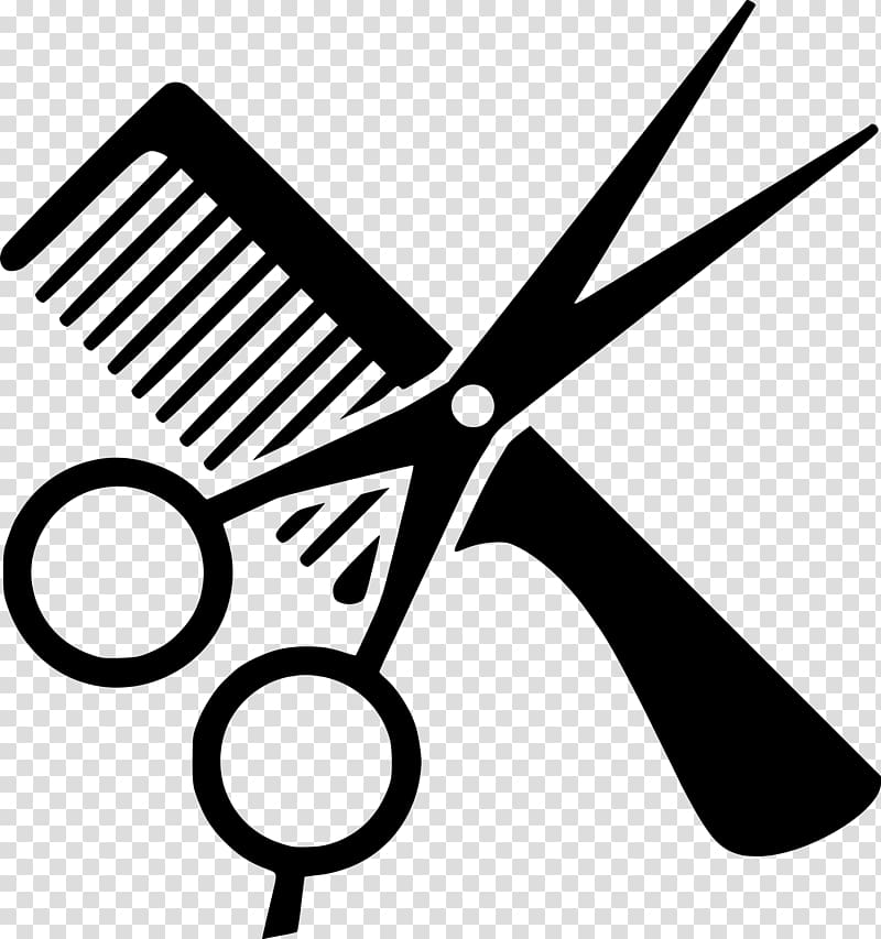 Comb Cosmetologist Beauty Parlour Hair-cutting shears , scissors hair transparent background PNG clipart