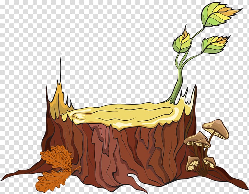Tree stump Trunk Cartoon, stump transparent background PNG clipart