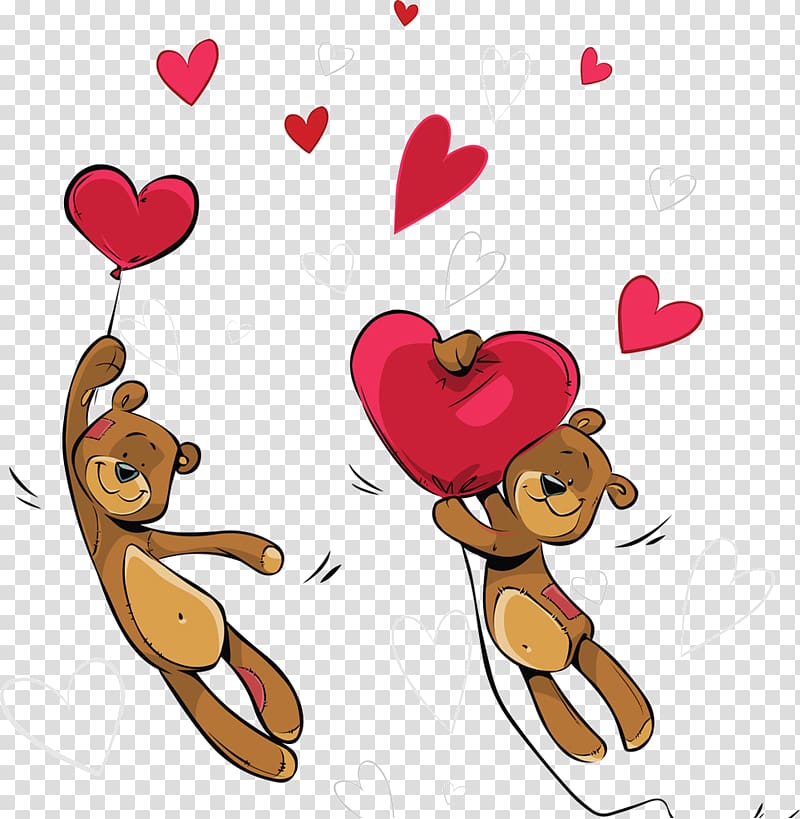 Valentine\'s Day Love Heart, cartoon lovers transparent background PNG clipart