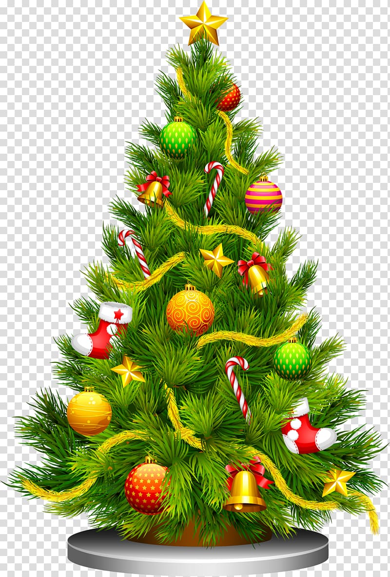 Light Up Night Christmas tree Little Christmas , Cartoon Christmas tree transparent background PNG clipart