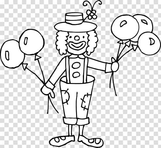 Clown Circus Black and white , cartoon painted helmet to get drawings mo transparent background PNG clipart