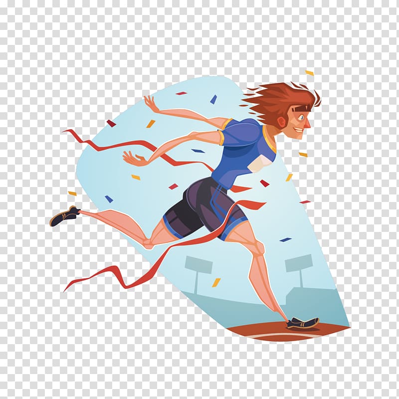 Sport Running Drawing Illustration, Race people transparent background PNG clipart