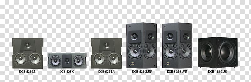 5.1 surround sound AV receiver Home Theater Systems Loudspeaker, reference box transparent background PNG clipart