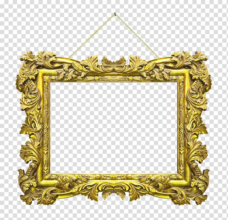 rectangular beige frame illustration, frame , European gorgeous gold border transparent background PNG clipart