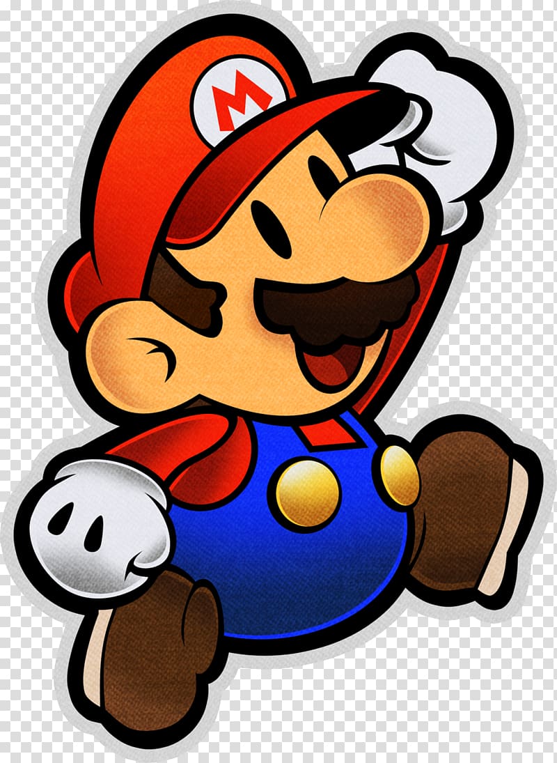 Super Paper Mario Paper Mario: The Thousand-Year Door Paper Mario: Sticker Star, Plumber transparent background PNG clipart