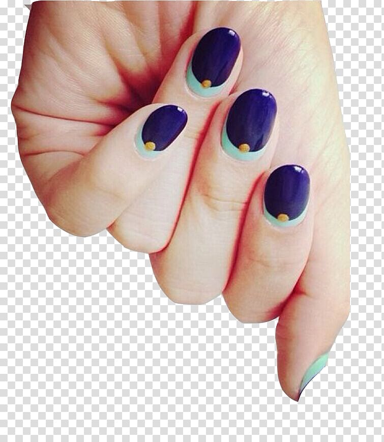 Nail art Artificial nails Nail polish Blue nails, Blue Nail transparent background PNG clipart