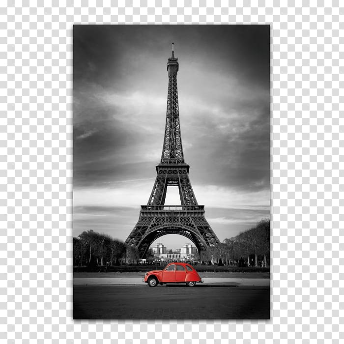 Eiffel Tower Canvas Oil painting, london bus transparent background PNG clipart