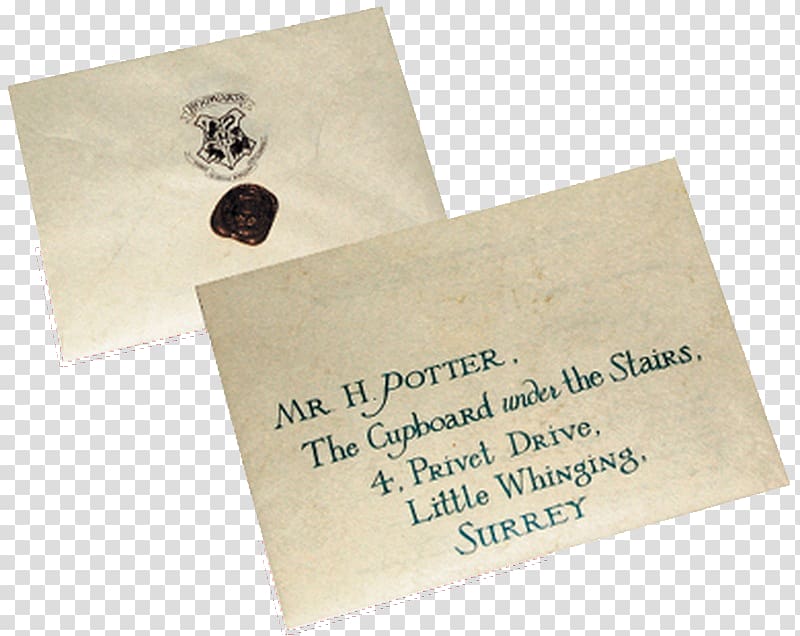 Harry Potter Paper Hogwarts Letter Book, Harry Potter transparent background PNG clipart