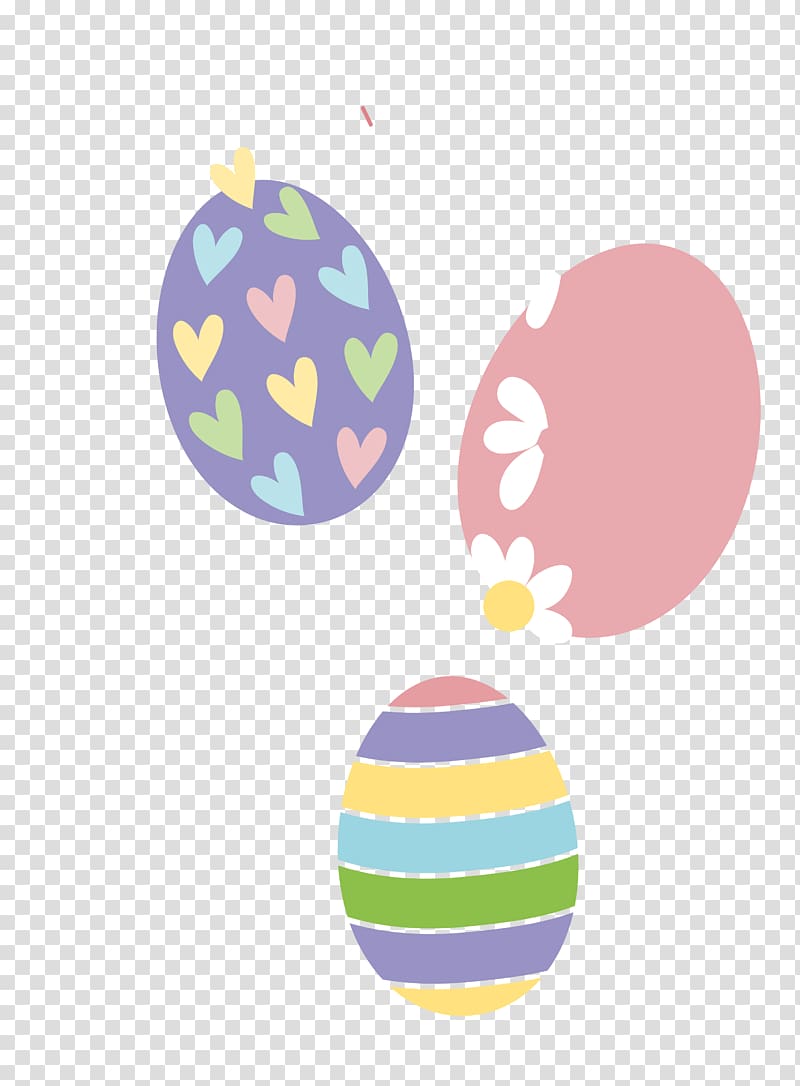 Chicken Euclidean Illustration, color Easter eggs three transparent background PNG clipart