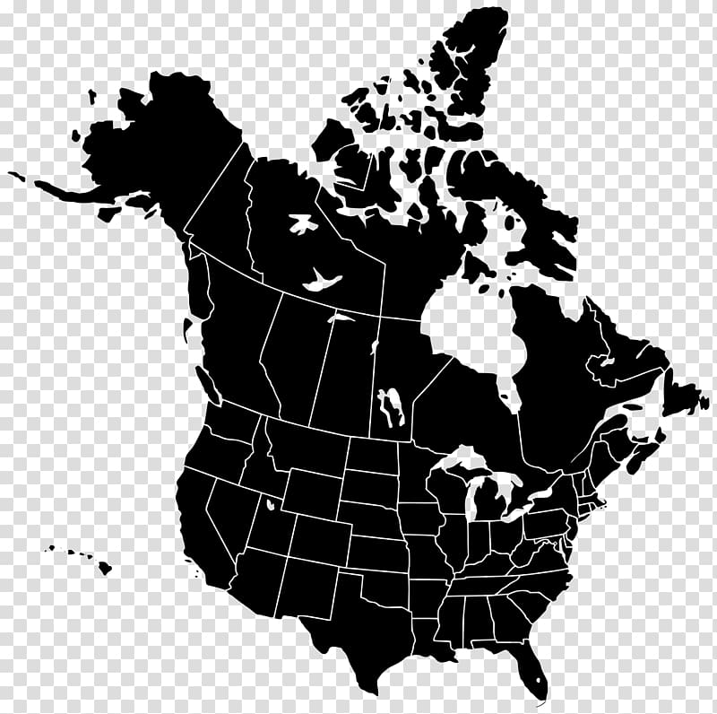United States Canada Blank map , united states transparent background PNG clipart