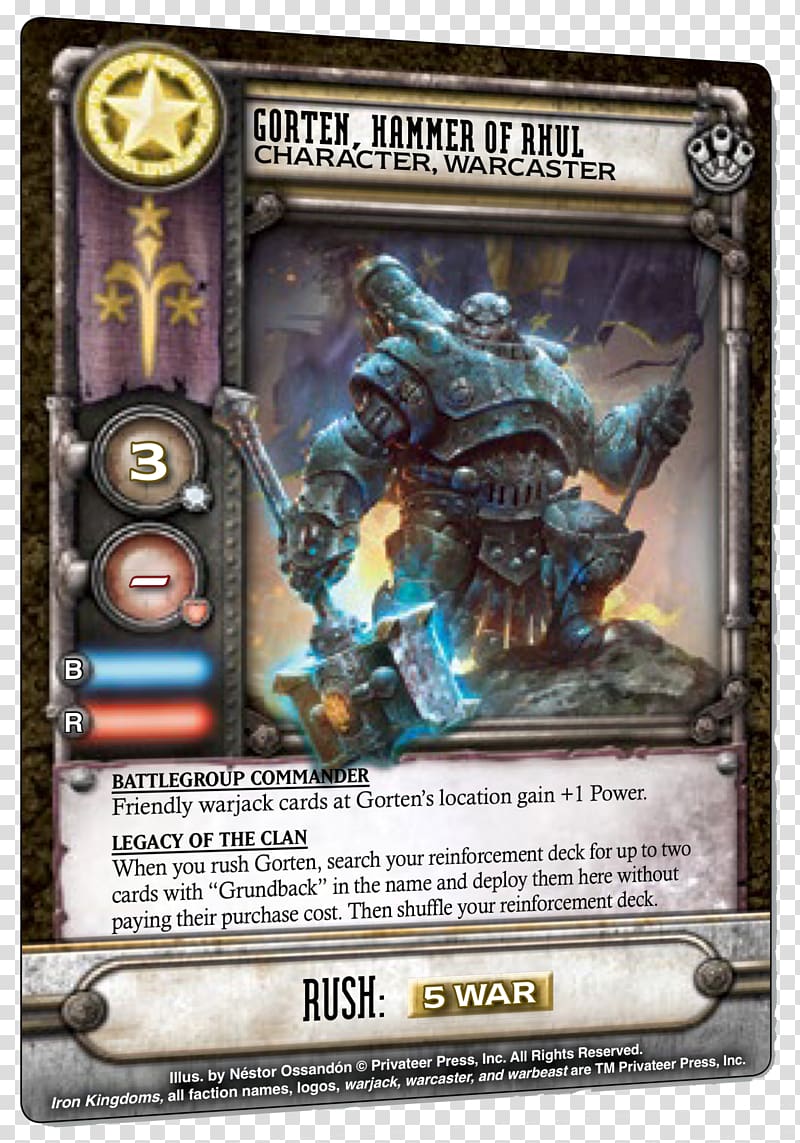 Warmachine Card game Playing card A Game of Thrones: Second Edition, Iron Monger transparent background PNG clipart