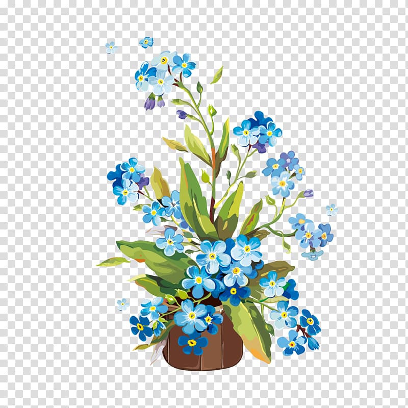 Flower Gouache , Hand drawn free flower transparent background PNG clipart