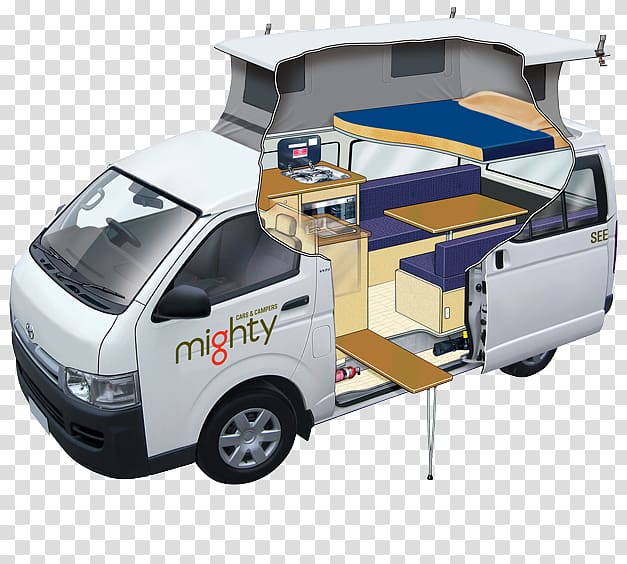 Toyota HiAce Campervans Car, car transparent background PNG clipart