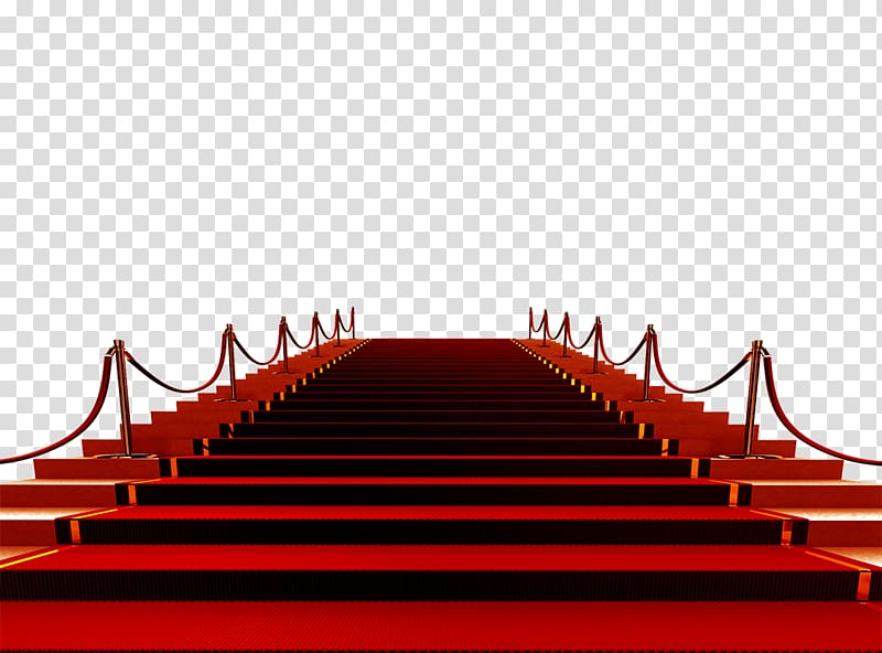 Red carpet Stairs, Red ladder transparent background PNG clipart