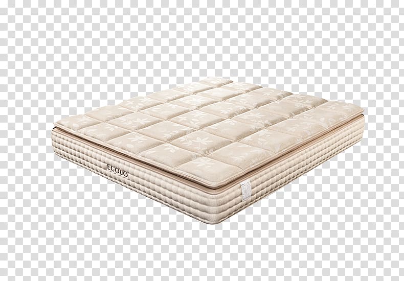 Mattress Bed frame Latex, Beige spring latex mattress mattress transparent background PNG clipart
