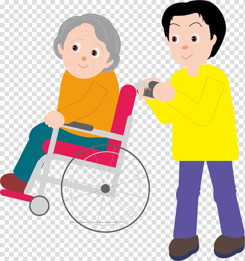 Wheelchair Old age Illustration, A man in a wheelchair transparent background PNG clipart