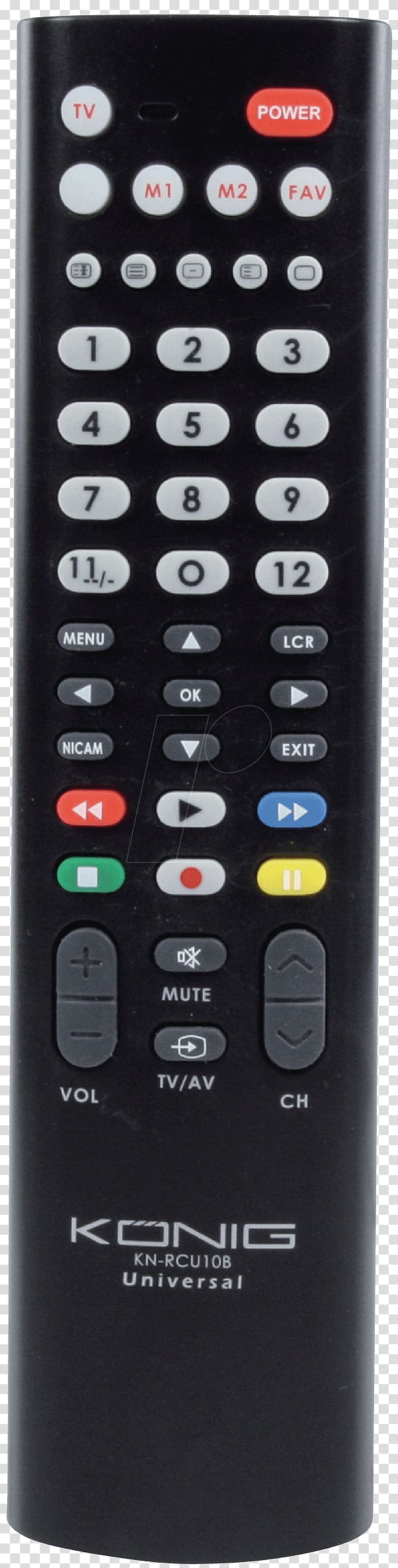 Remote Controls König Universal remote Devices Konig König Pre-programmed Universal remote control 2 Television set, remote control Car transparent background PNG clipart