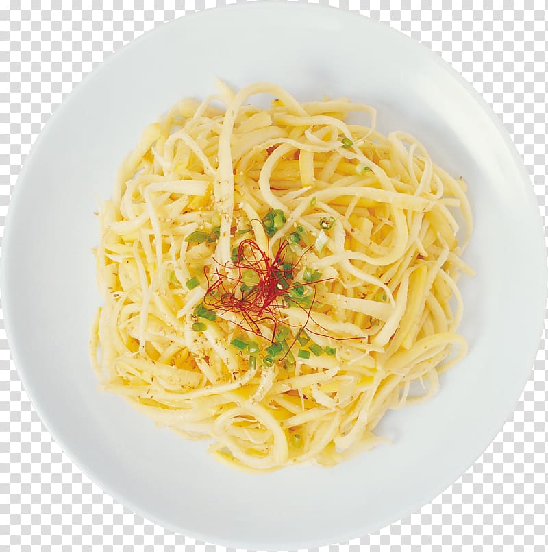fettuccine pasta on white plate, Spaghetti aglio e olio Pasta Bigoli Taglierini Al dente, meal transparent background PNG clipart