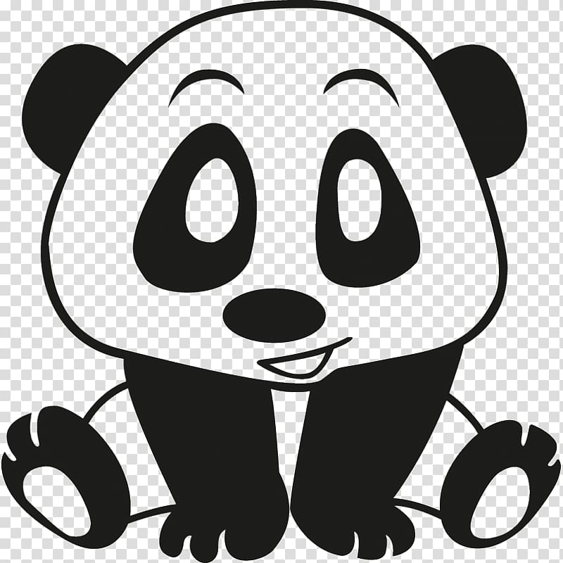 Giant panda Panda Stickers Wall decal, Panda Bathroom Accessories transparent background PNG clipart
