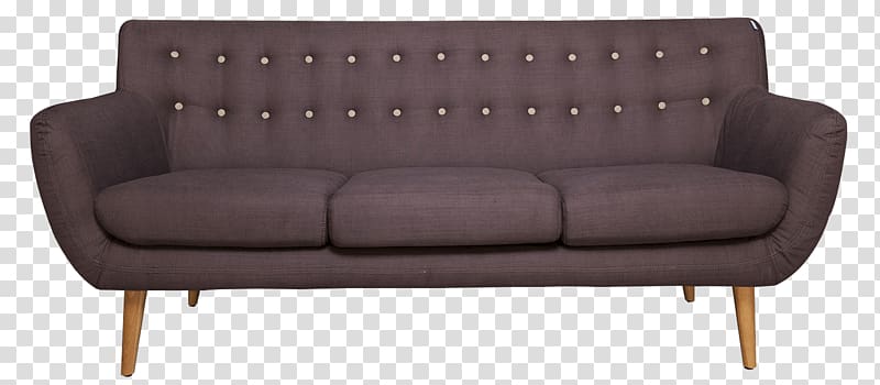 black suede pintuck couch, Couch Table Chair, Sofa transparent background PNG clipart
