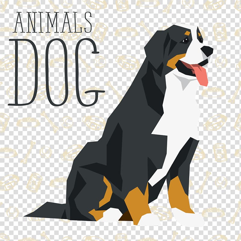 Bernese Mountain Dog Illustration, Decorative Mountain pet dogs transparent background PNG clipart