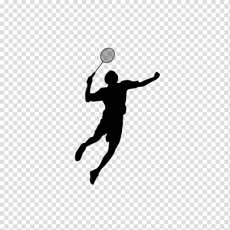 Badminton Shuttlecock Sport, Badminton silhouette figures transparent background PNG clipart