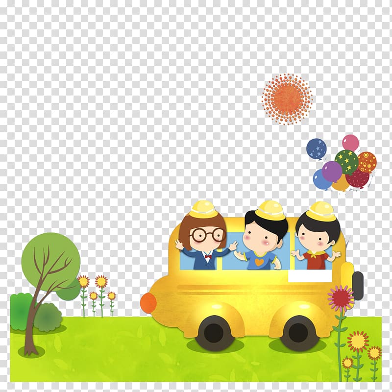 Child Matriculation Illustration, A child in a car transparent background PNG clipart