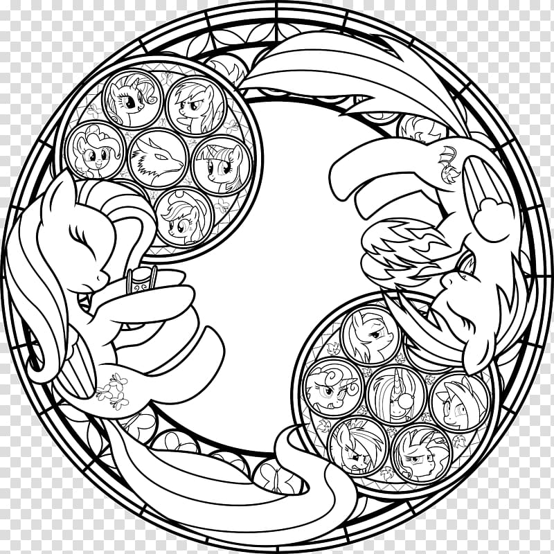 Line art Stained glass Drawing, color halo staining transparent background PNG clipart