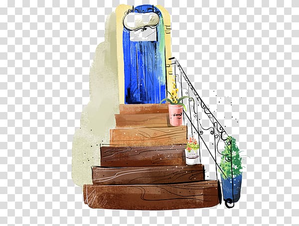 Stairs Cartoon Comics, stairs transparent background PNG clipart
