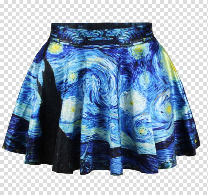 The Starry Night Miniskirt A-line, satin transparent background PNG clipart