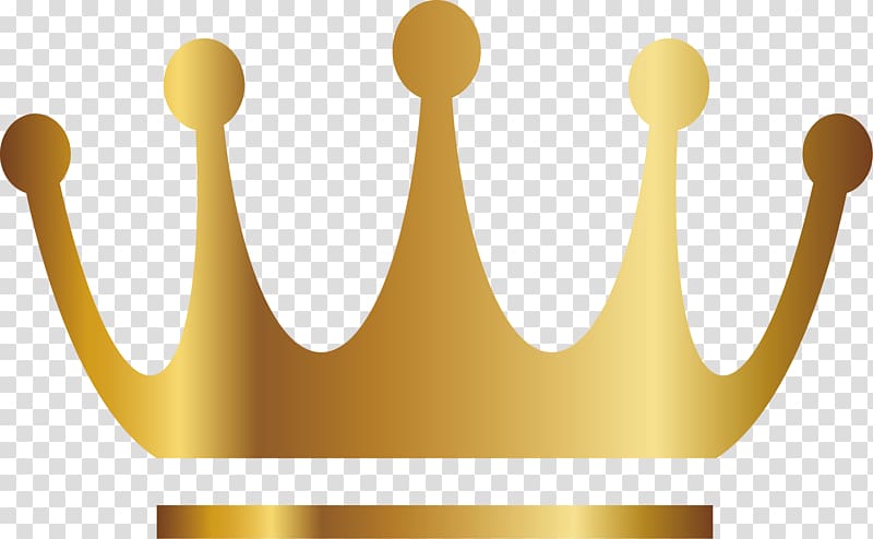 gold crown illustration, Gold, hand-painted gold crown transparent background PNG clipart