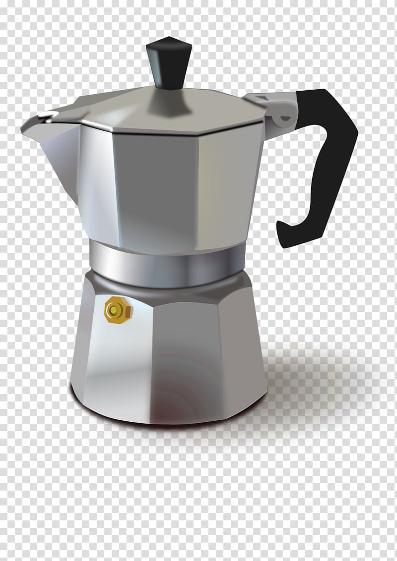 Coffee Espresso Cappuccino Moka pot Italian cuisine, coffee machine transparent background PNG clipart