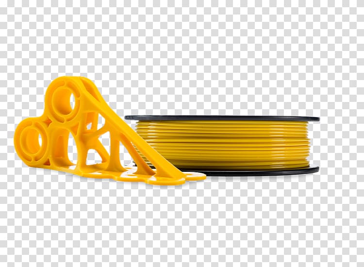Ultimaker Yellow 3D printing filament Polylactic acid, Bea transparent background PNG clipart