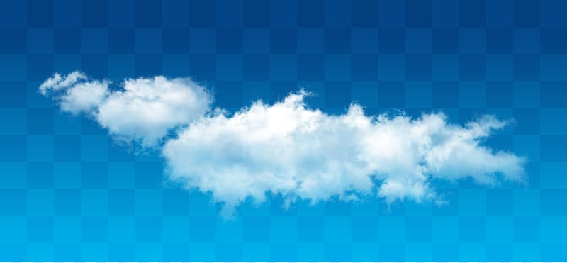 Blue sky and white clouds transparent background PNG clipart