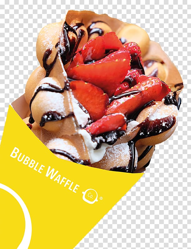 Sundae Belgian waffle Junk food Fast food, bubble Waffle transparent background PNG clipart