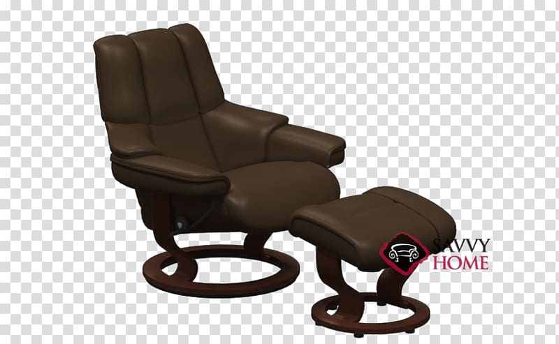 Recliner Eames Lounge Chair Footstool Foot Rests, Leather Chair transparent background PNG clipart