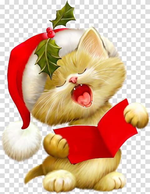 Kitten Santa Claus Cat Christmas , kitten transparent background PNG clipart
