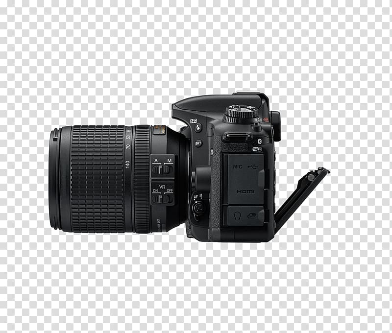 AF-S DX Nikkor 18-140mm f/3.5-5.6G ED VR Nikon D7500 Nikon D7200 Nikon DX format Nikon AF-S DX Nikkor 35mm f/1.8G, Camera transparent background PNG clipart