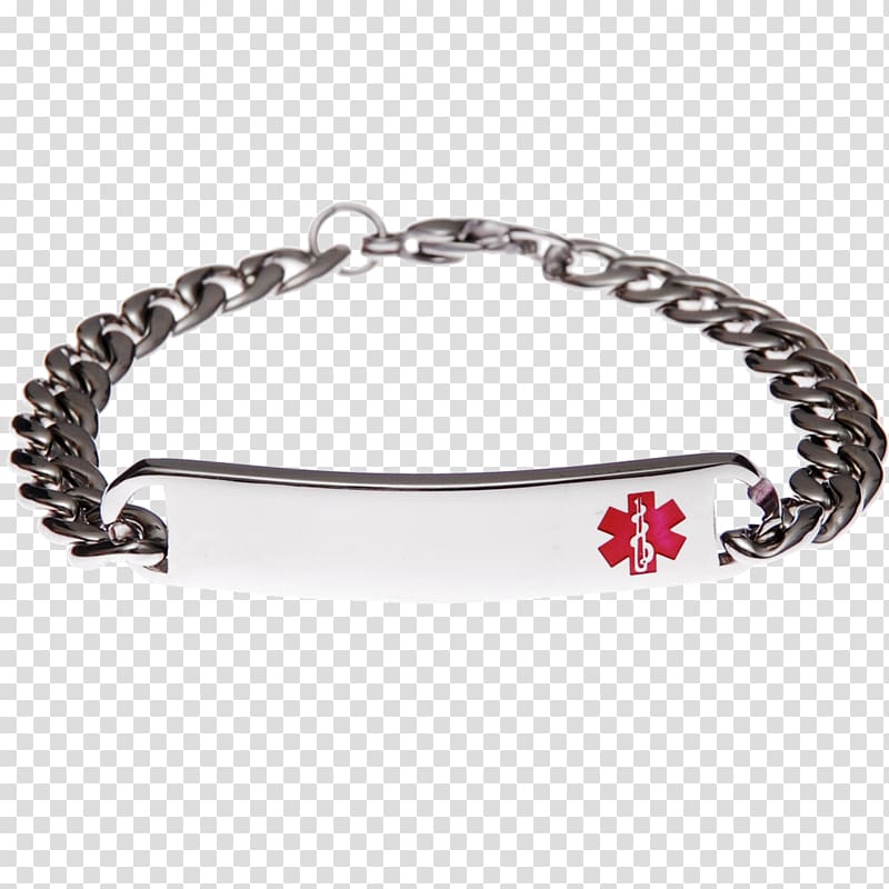 Bracelet Earring Medical identification tag Jewellery Necklace, Metal bracelet transparent background PNG clipart