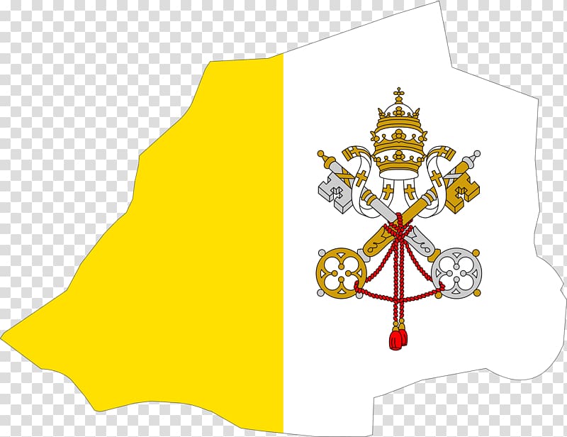 Flag of Vatican City Papal States Holy See, badge map transparent background PNG clipart