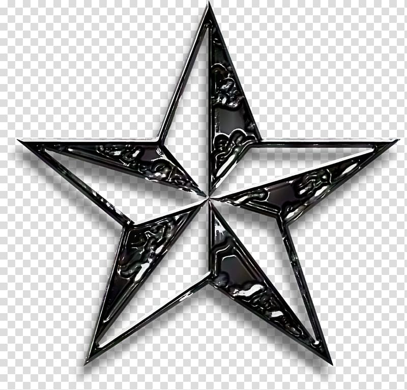 Nautical star Sailor tattoos Decal, metal rose transparent background PNG clipart