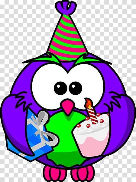 Owl Bird Cartoon , Baby Birthday transparent background PNG clipart