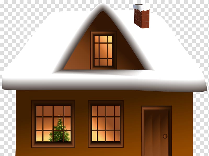 Gingerbread house Snow , Winter House transparent background PNG clipart