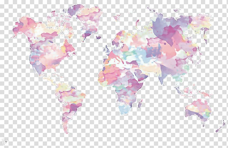 World map Watercolor painting Art, world map transparent background PNG clipart