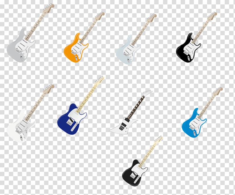 colored guitar transparent background PNG clipart